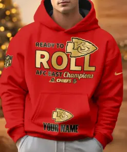 Kansas City Chiefs Nike 2024 AFC West Champions Custom Pullover Hoodie - Red