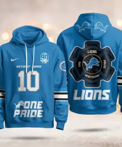 Detroit Lions Nike 2024 Custom Pullover Hoodie - Powder Blue