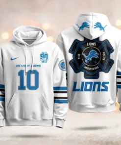 Alternative view of Detroit Lions Nike 2024 Custom Pullover Hoodie - Powder Blue