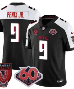 Atlanta Falcons Nike 60th Season Vapor Limited Stitched Jersey - Black - Image 5