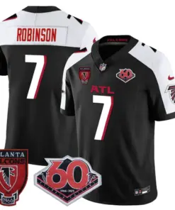 Atlanta Falcons Nike 60th Season Vapor Limited Stitched Jersey - Black - Image 10