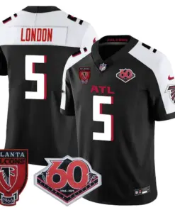 Atlanta Falcons Nike 60th Season Vapor Limited Stitched Jersey - Black - Image 4