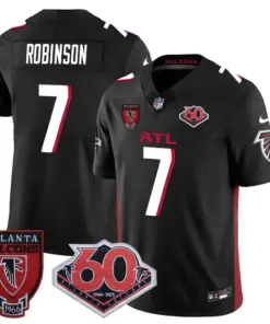 Atlanta Falcons Nike 60th Season Vapor Limited Stitched Jersey - Black - Image 11