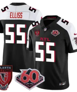 Alternative view of Atlanta Falcons Nike 60th Season Vapor Limited Stitched Jersey - Black