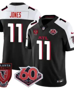 Atlanta Falcons Nike 60th Season Vapor Limited Stitched Jersey - Black - Image 3