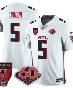 Atlanta Falcons Nike 60th Season Vapor Limited Stitched Jersey - Black - Image 19