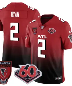 Atlanta Falcons Nike 60th Season Vapor Limited Stitched Jersey - Black - Image 29
