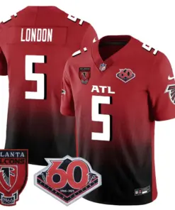 Atlanta Falcons Nike 60th Season Vapor Limited Stitched Jersey - Black - Image 31
