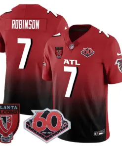 Atlanta Falcons Nike 60th Season Vapor Limited Stitched Jersey - Black - Image 28
