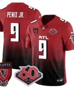Atlanta Falcons Nike 60th Season Vapor Limited Stitched Jersey - Black - Image 32