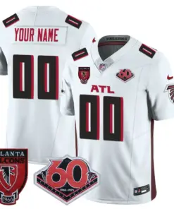 Alternative view of Atlanta Falcons Nike 60th Season Vapor Custom Limited Stitched Jersey - Red