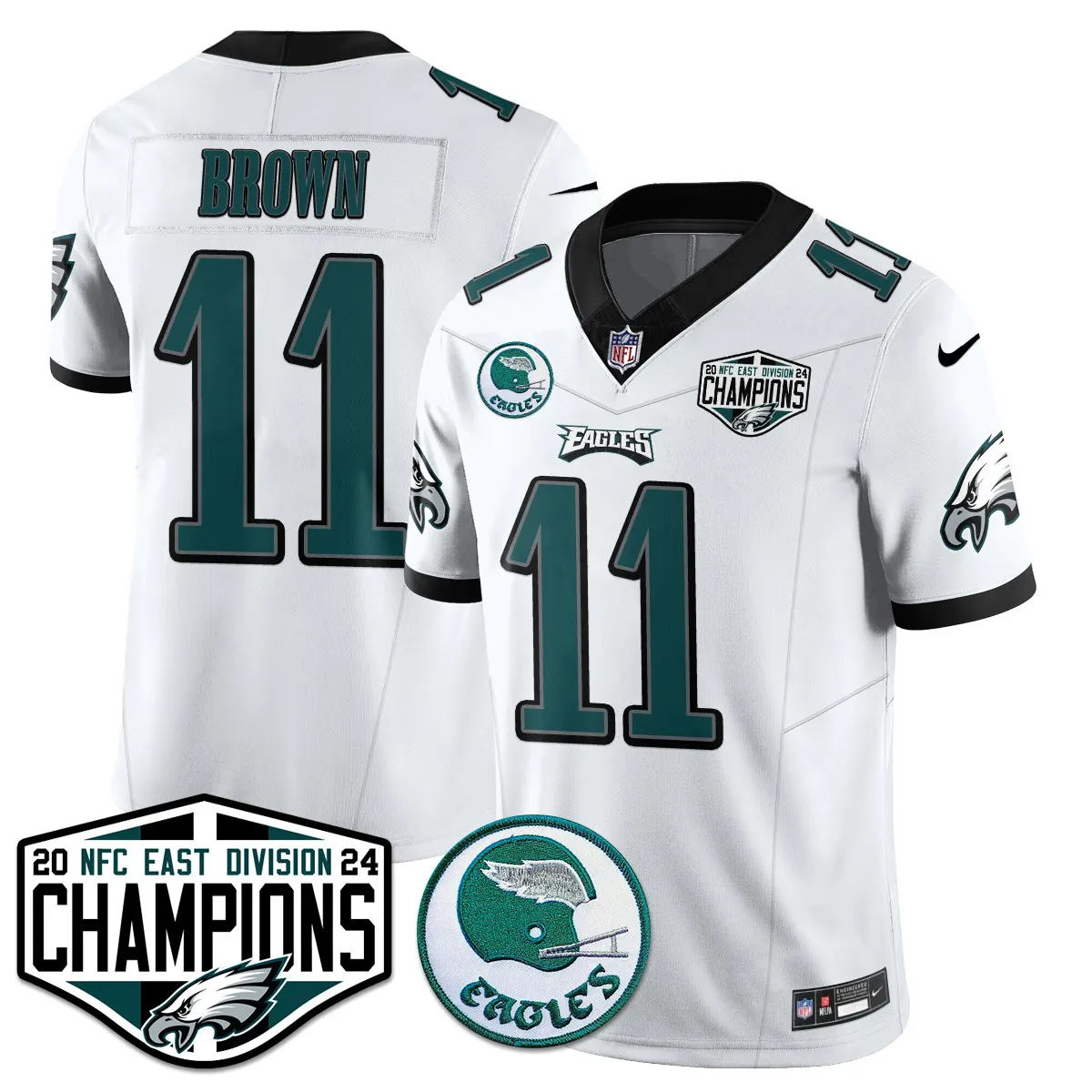 Saquon Barkley Philadelphia Eagles Nike 2024 NFC East Division Champions Stitched Jersey - Kelly Green - Image 9