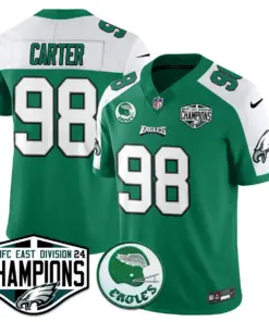 Saquon Barkley Philadelphia Eagles Nike 2024 NFC East Division Champions Stitched Jersey - Kelly Green - Image 3