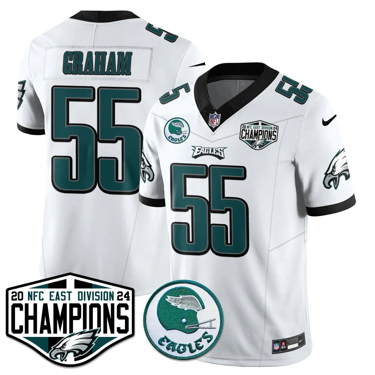 Saquon Barkley Philadelphia Eagles Nike 2024 NFC East Division Champions Stitched Jersey - Kelly Green - Image 11