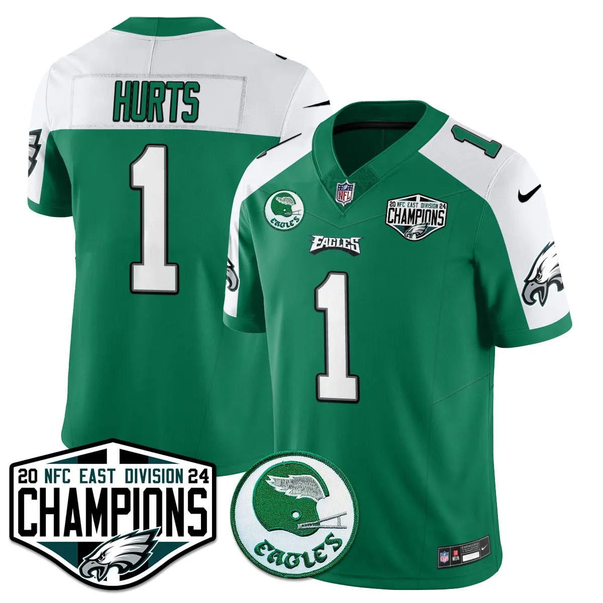 Saquon Barkley Philadelphia Eagles Nike 2024 NFC East Division Champions Stitched Jersey - Kelly Green - Image 5
