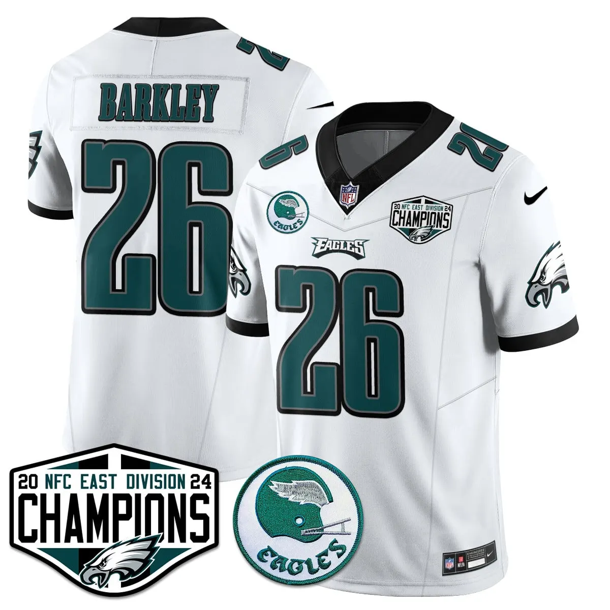 Saquon Barkley Philadelphia Eagles Nike 2024 NFC East Division Champions Stitched Jersey - Kelly Green - Image 8