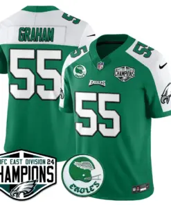Saquon Barkley Philadelphia Eagles Nike 2024 NFC East Division Champions Stitched Jersey - Kelly Green - Image 4