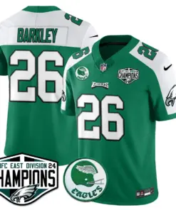 Saquon Barkley Philadelphia Eagles Nike 2024 NFC East Division Champions Stitched Jersey - Kelly Green