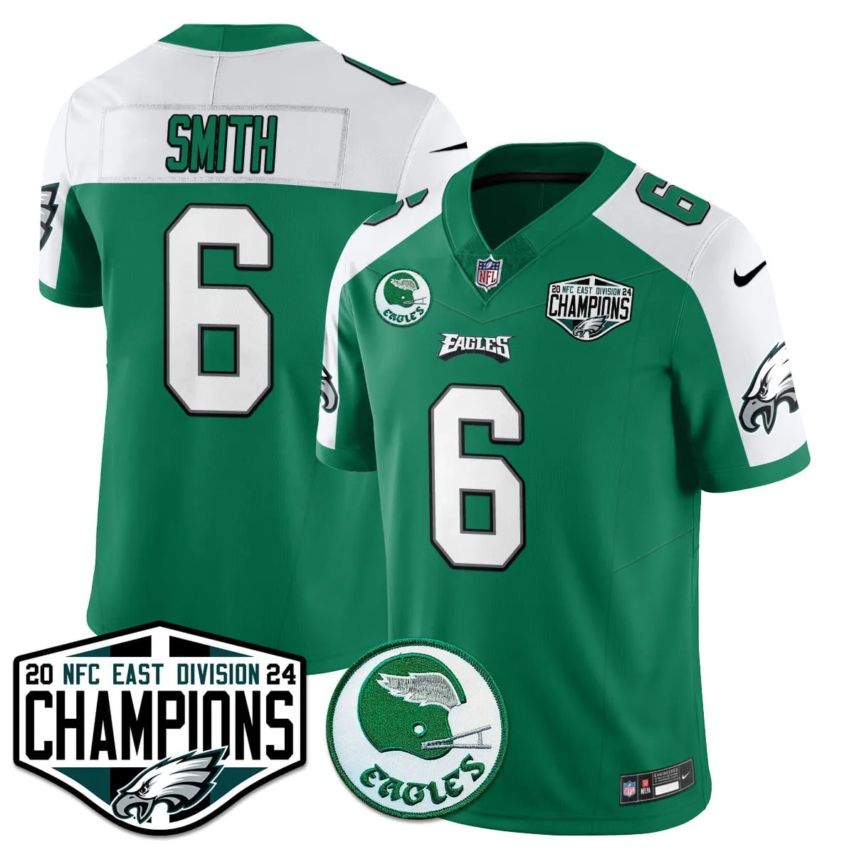 Saquon Barkley Philadelphia Eagles Nike 2024 NFC East Division Champions Stitched Jersey - Kelly Green - Image 16