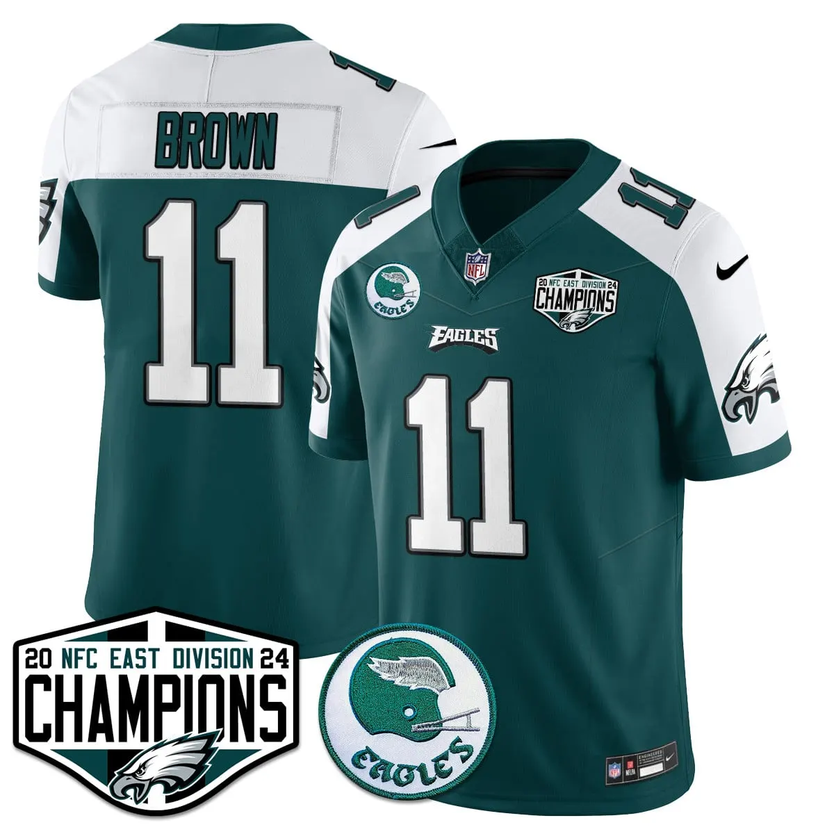 Saquon Barkley Philadelphia Eagles Nike 2024 NFC East Division Champions Stitched Jersey - Kelly Green - Image 17
