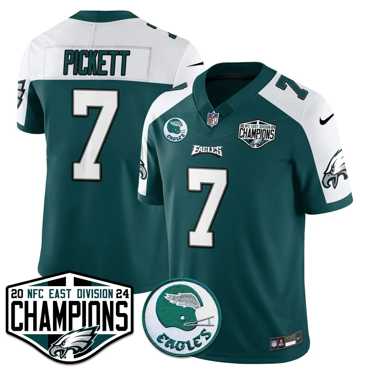 Saquon Barkley Philadelphia Eagles Nike 2024 NFC East Division Champions Stitched Jersey - Kelly Green - Image 19