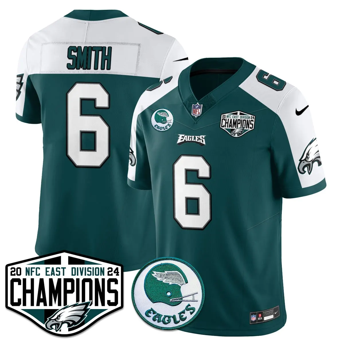 Saquon Barkley Philadelphia Eagles Nike 2024 NFC East Division Champions Stitched Jersey - Kelly Green - Image 20