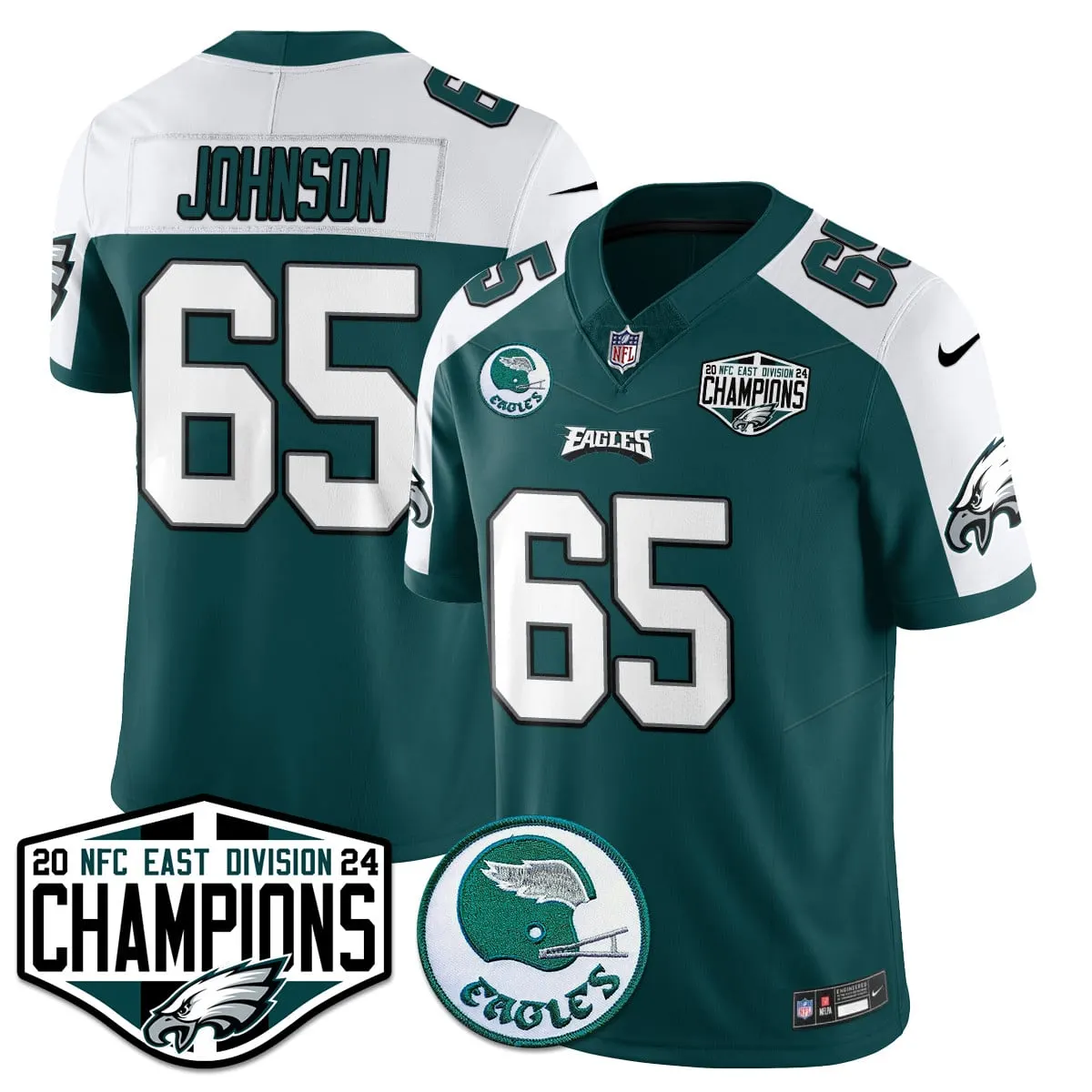 Saquon Barkley Philadelphia Eagles Nike 2024 NFC East Division Champions Stitched Jersey - Kelly Green - Image 24