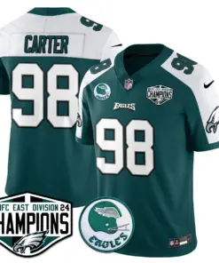 Saquon Barkley Philadelphia Eagles Nike 2024 NFC East Division Champions Stitched Jersey - Kelly Green - Image 21