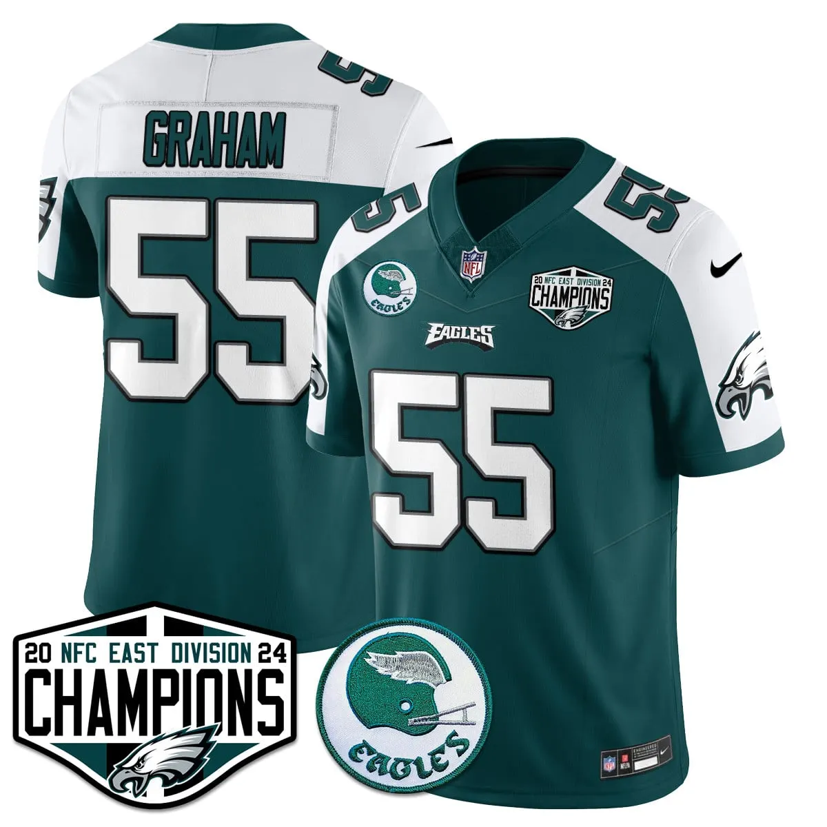Saquon Barkley Philadelphia Eagles Nike 2024 NFC East Division Champions Stitched Jersey - Kelly Green - Image 22