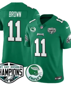 Saquon Barkley Philadelphia Eagles Nike 2024 NFC East Division Champions Stitched Jersey - Kelly Green - Image 25