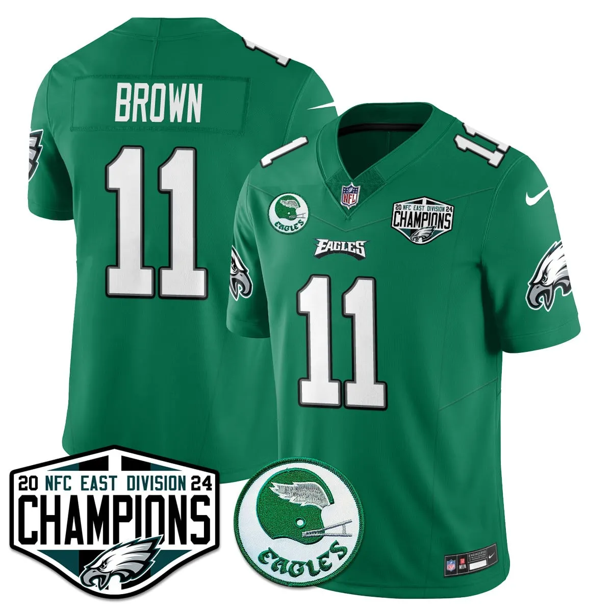 Saquon Barkley Philadelphia Eagles Nike 2024 NFC East Division Champions Stitched Jersey - Kelly Green - Image 25
