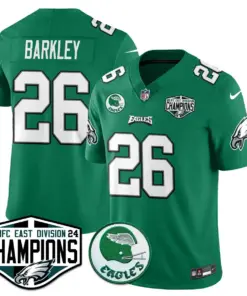 Saquon Barkley Philadelphia Eagles Nike 2024 NFC East Division Champions Stitched Jersey - Kelly Green - Image 28