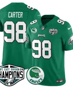 Saquon Barkley Philadelphia Eagles Nike 2024 NFC East Division Champions Stitched Jersey - Kelly Green - Image 27