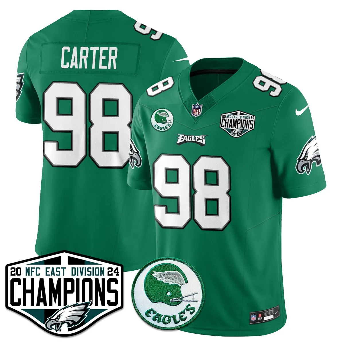 Saquon Barkley Philadelphia Eagles Nike 2024 NFC East Division Champions Stitched Jersey - Kelly Green - Image 27