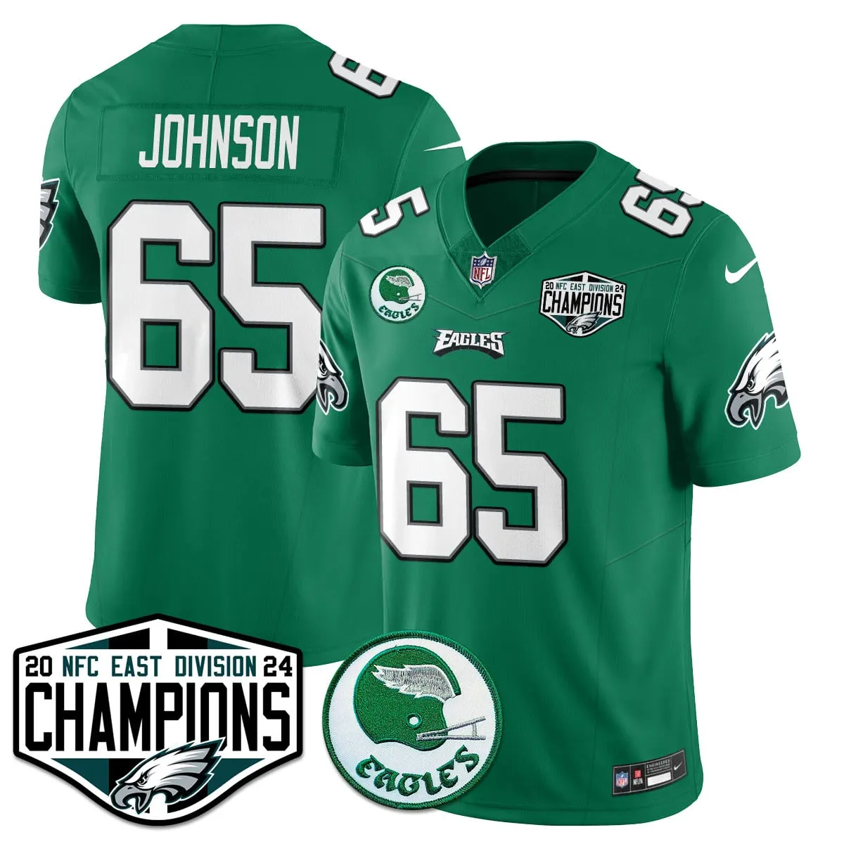 Saquon Barkley Philadelphia Eagles Nike 2024 NFC East Division Champions Stitched Jersey - Kelly Green - Image 31