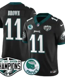 Saquon Barkley Philadelphia Eagles Nike 2024 NFC East Division Champions Stitched Jersey - Kelly Green - Image 33