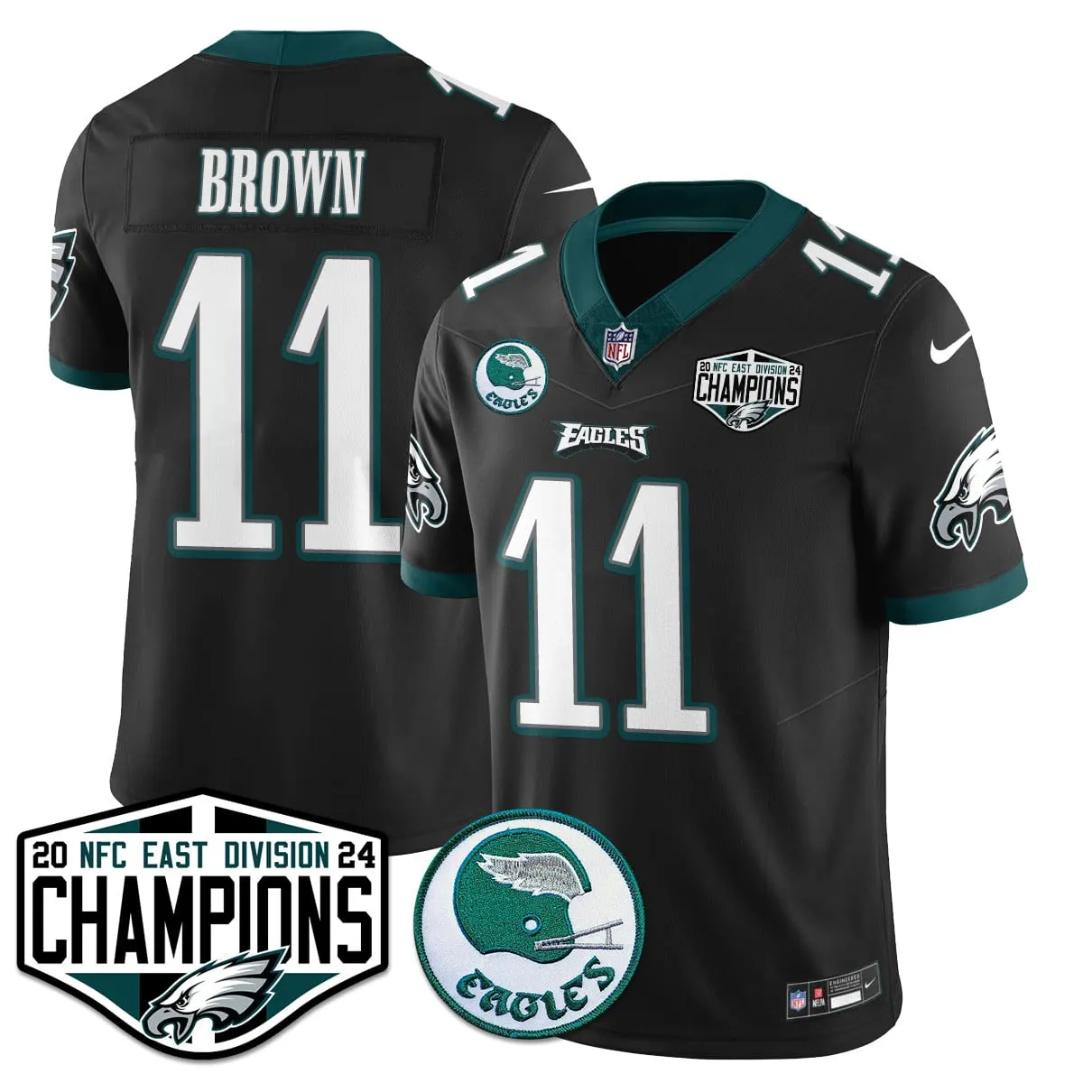 Saquon Barkley Philadelphia Eagles Nike 2024 NFC East Division Champions Stitched Jersey - Kelly Green - Image 33