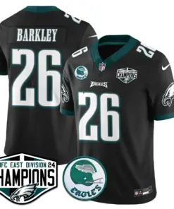 Saquon Barkley Philadelphia Eagles Nike 2024 NFC East Division Champions Stitched Jersey - Kelly Green - Image 34