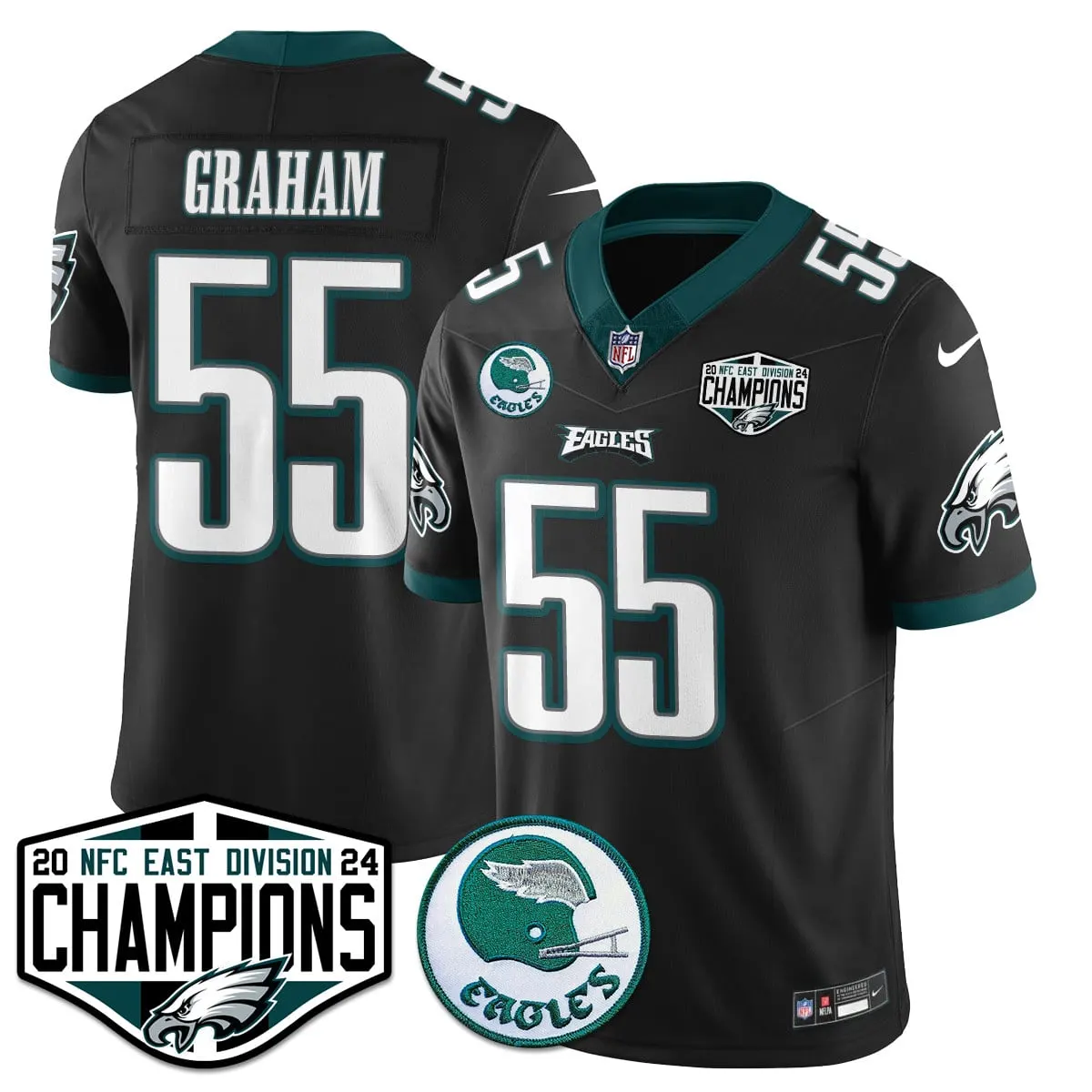 Saquon Barkley Philadelphia Eagles Nike 2024 NFC East Division Champions Stitched Jersey - Kelly Green - Image 35