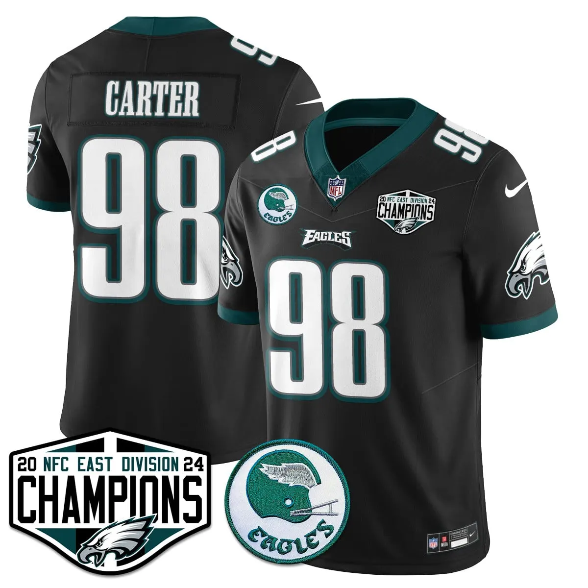 Saquon Barkley Philadelphia Eagles Nike 2024 NFC East Division Champions Stitched Jersey - Kelly Green - Image 40