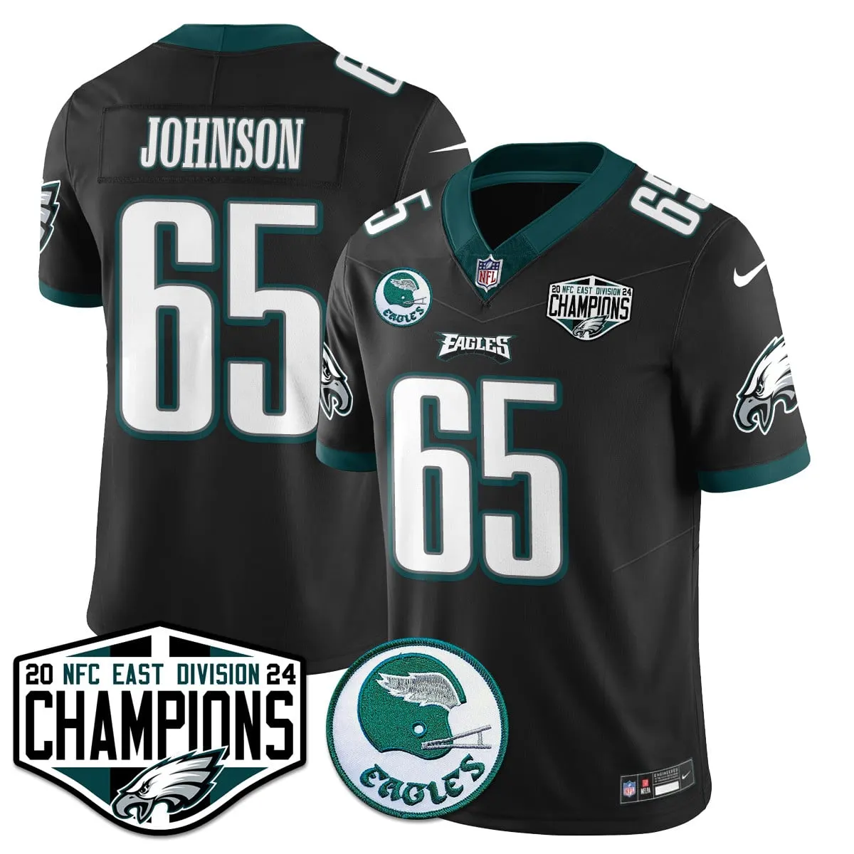 Saquon Barkley Philadelphia Eagles Nike 2024 NFC East Division Champions Stitched Jersey - Kelly Green - Image 37