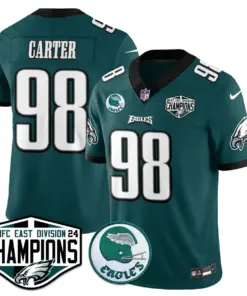 Saquon Barkley Philadelphia Eagles Nike 2024 NFC East Division Champions Stitched Jersey - Kelly Green - Image 42