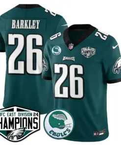 Saquon Barkley Philadelphia Eagles Nike 2024 NFC East Division Champions Stitched Jersey - Kelly Green - Image 41