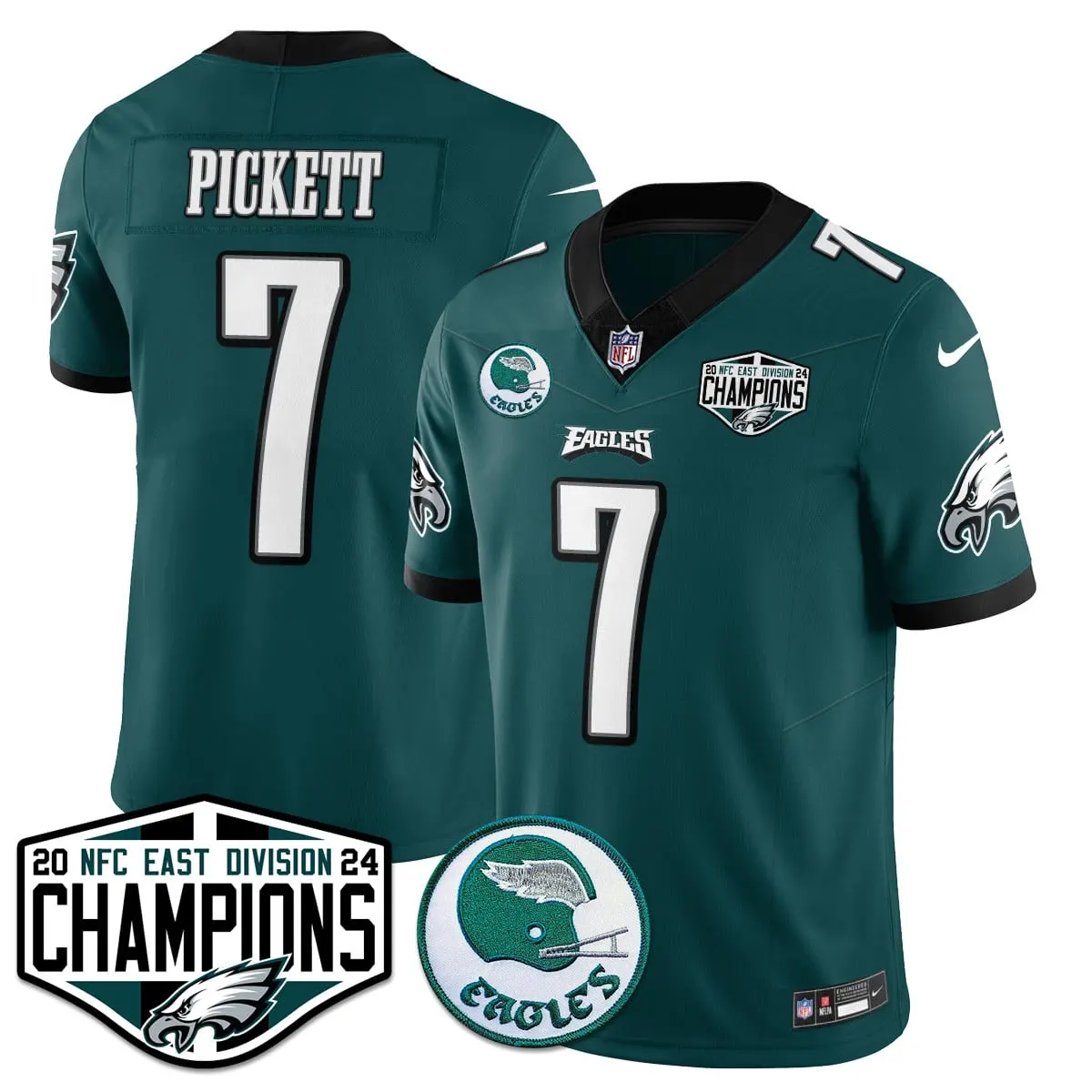 Saquon Barkley Philadelphia Eagles Nike 2024 NFC East Division Champions Stitched Jersey - Kelly Green - Image 45