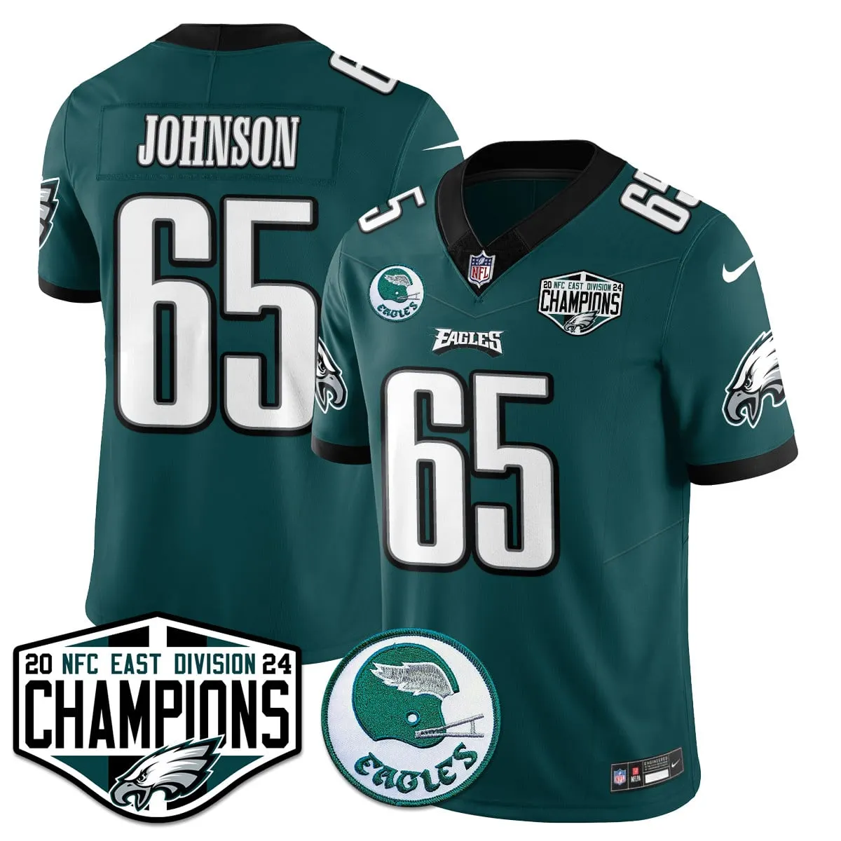 Saquon Barkley Philadelphia Eagles Nike 2024 NFC East Division Champions Stitched Jersey - Kelly Green - Image 47