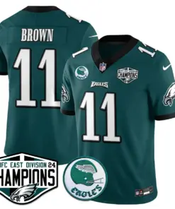 Saquon Barkley Philadelphia Eagles Nike 2024 NFC East Division Champions Stitched Jersey - Kelly Green - Image 43