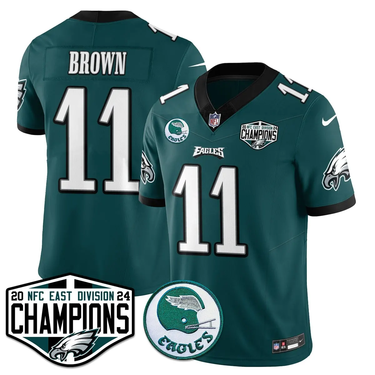 Saquon Barkley Philadelphia Eagles Nike 2024 NFC East Division Champions Stitched Jersey - Kelly Green - Image 43