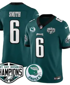 Saquon Barkley Philadelphia Eagles Nike 2024 NFC East Division Champions Stitched Jersey - Kelly Green - Image 48