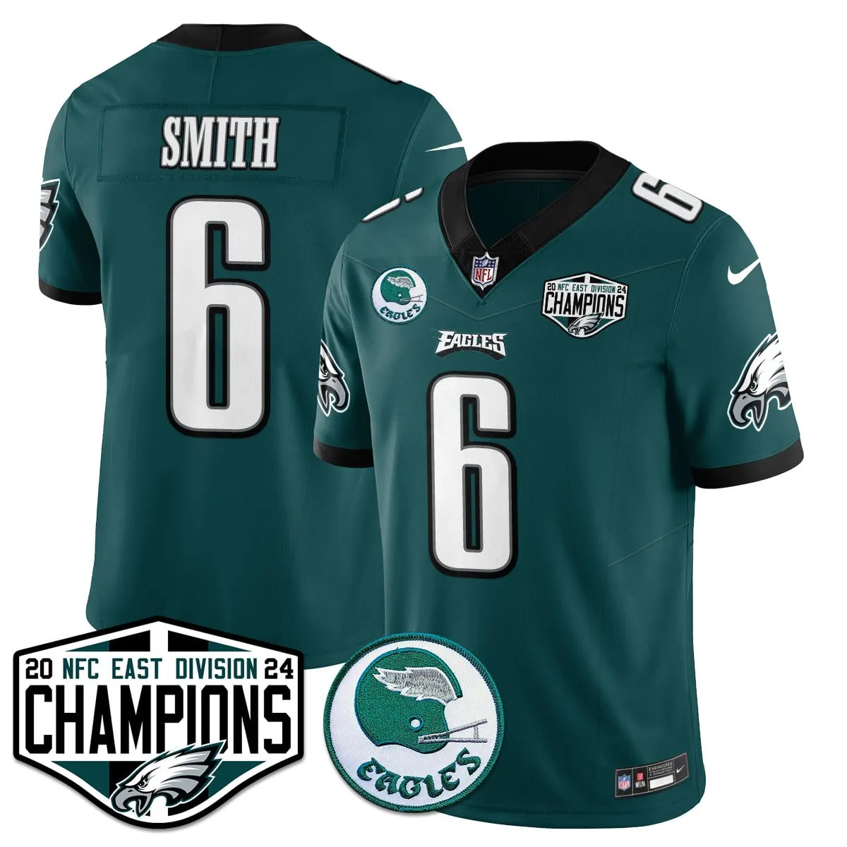 Saquon Barkley Philadelphia Eagles Nike 2024 NFC East Division Champions Stitched Jersey - Kelly Green - Image 48