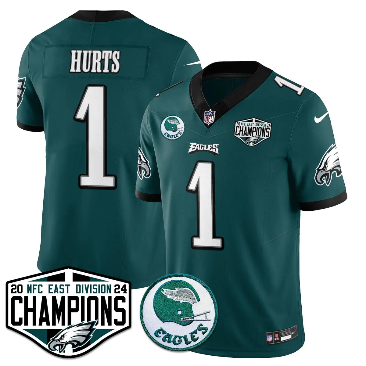 Saquon Barkley Philadelphia Eagles Nike 2024 NFC East Division Champions Stitched Jersey - Kelly Green - Image 46